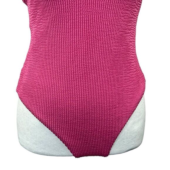 Veronica Beard Pink Salis One Piece Halter Swimsuit Size S Textured - Picture 6 of 14